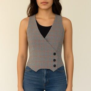 Vintage Jantzen plaid vest